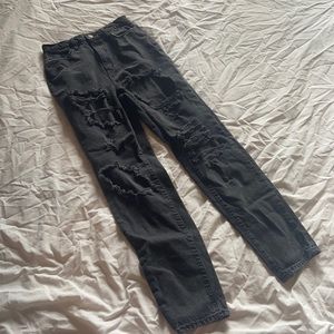 BDG super distressed mom jeans